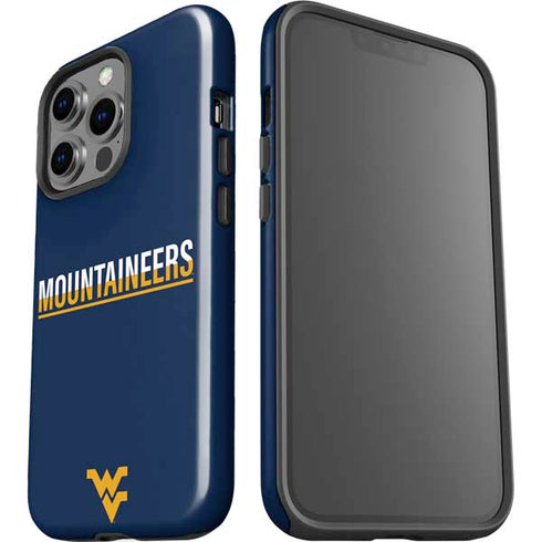 West Virginia University Blue Wood Floor iPhone 15 Pro Impact Case